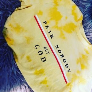 Yellow tie dye t-shirt